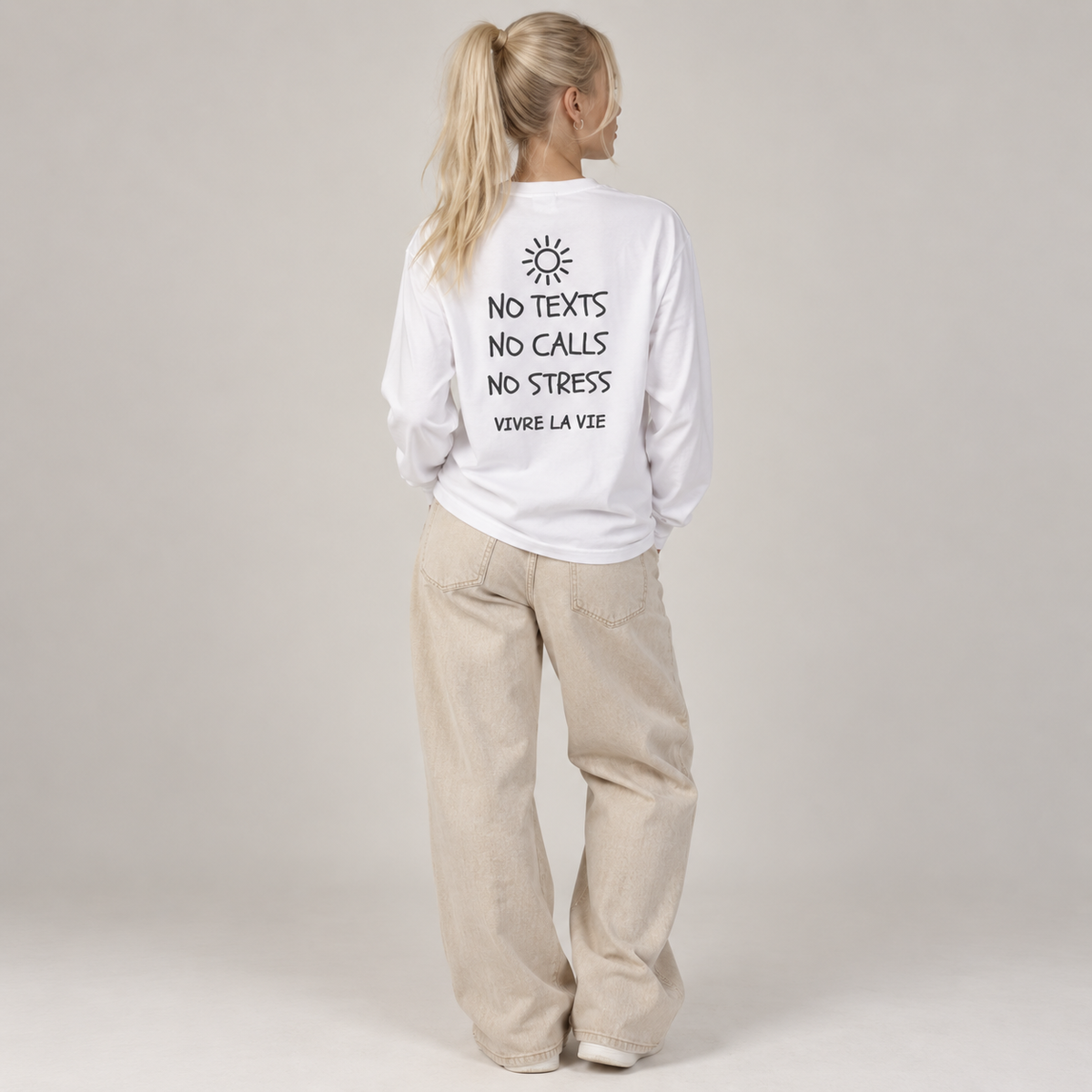 No Text No Calls No Stress, Long Sleeve Tee